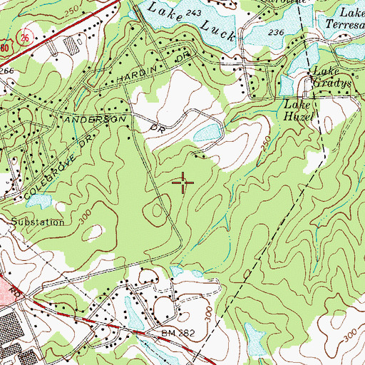 Topographic Map of East Georgia College, GA