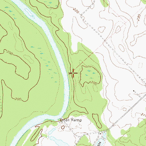 Topographic Map of Cotton Bluff, GA