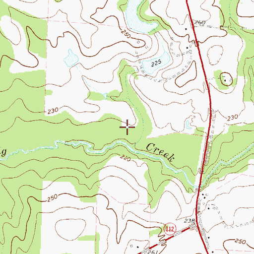 Topographic Map of Pulaski County, GA