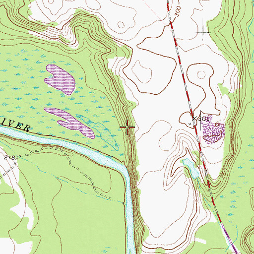 Topographic Map of Taylors Bluff, GA