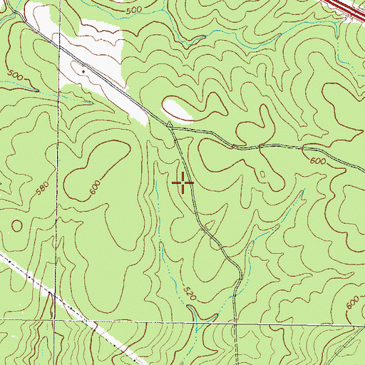 Topographic Map of Chapman - Rhodes Cemetery, GA