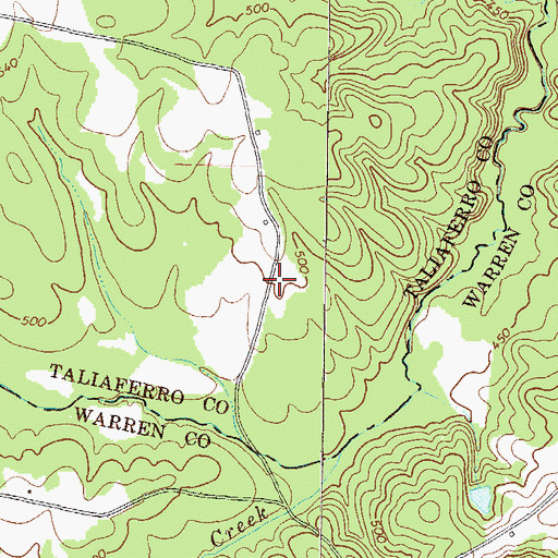 Topographic Map of Daniel B Pilcher Cemetery, GA