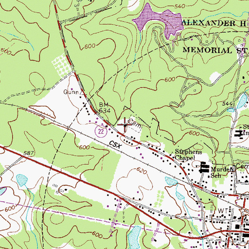 Topographic Map of Friendship Church (historical), GA