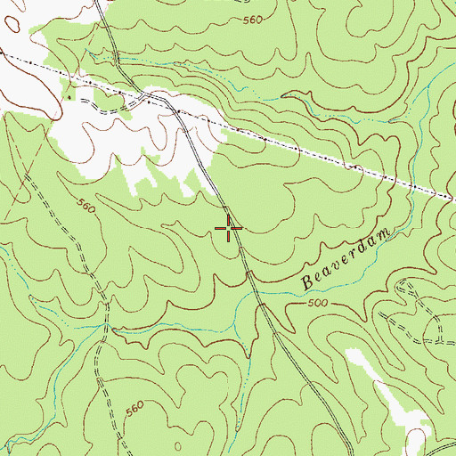 Topographic Map of Locust Grove Cemetery, GA