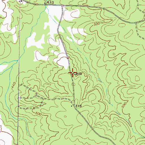 Topographic Map of Saggus - Lyle Cemetery, GA