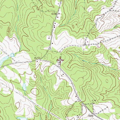 Topographic Map of Andrews Chapel Cemetery, GA