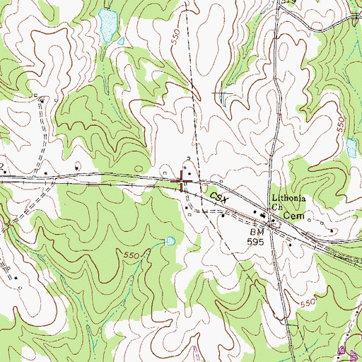 Topographic Map of Camak Church, GA