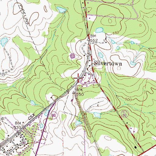 Topographic Map of Camak Junction, GA
