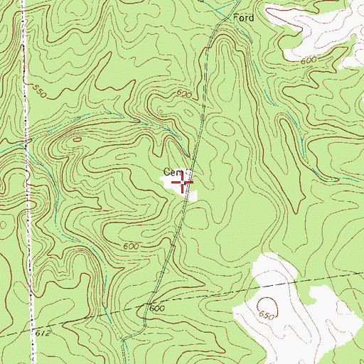 Topographic Map of Crenshaw Cemetery, GA