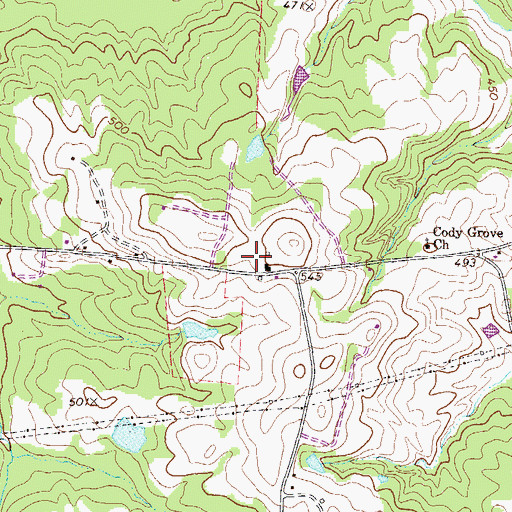 Topographic Map of Dorsey Cemetery, GA