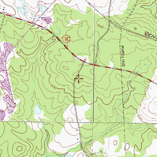 Topographic Map of English Cemetery, GA