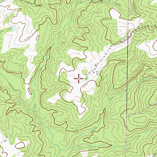 Topographic Map of Ephraim Ivey Cemetery, GA