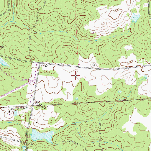 Topographic Map of Evans-Taylor Cemetery, GA