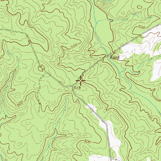 Topographic Map of George Turner Cemetery, GA