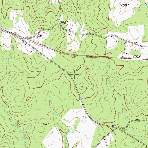 Topographic Map of Gheesling Cemetery, GA