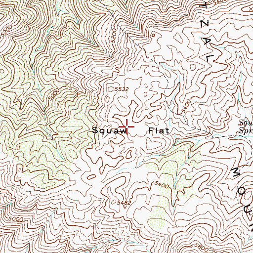 Topographic Map of Squaw Flat, AZ