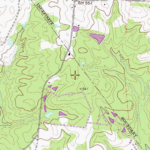 Topographic Map of Hardaway Cemetery, GA
