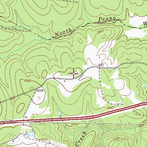 Topographic Map of Harris - McGinty Cemetery, GA