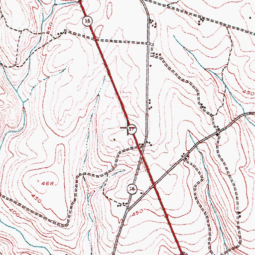 Topographic Map of Hobbs Cemetery, GA