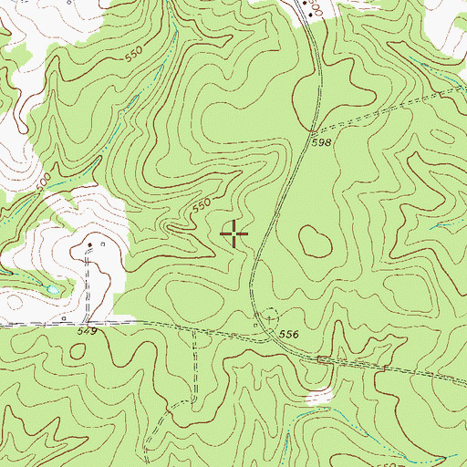 Topographic Map of Hubert Cemetery, GA