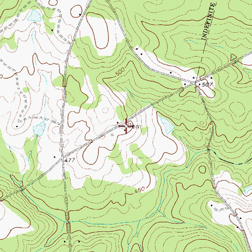 Topographic Map of Ivey-Jones Cemetery, GA