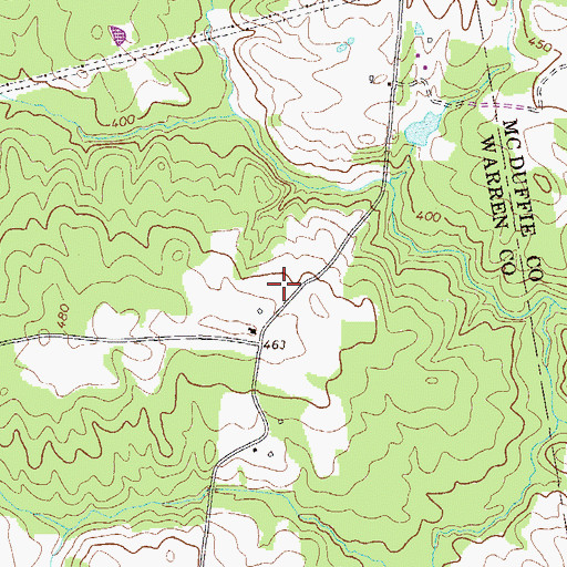 Topographic Map of Joseph McMath Cemetery, GA