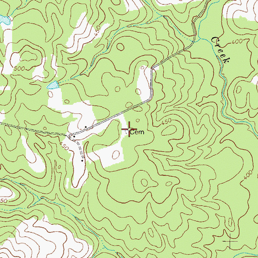 Topographic Map of Kinsey Cemetery, GA