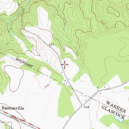 Topographic Map of Langham Cemetery, GA