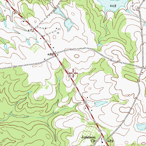 Topographic Map of Martha Ellen English Cemetery, GA