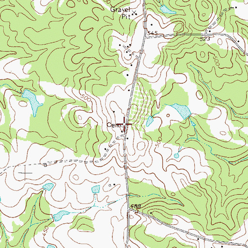 Topographic Map of McCrary Cemetery, GA