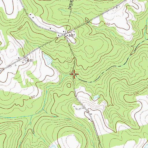 Topographic Map of Munns Ford, GA