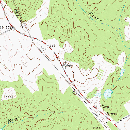 Topographic Map of Norris Cemetery, GA