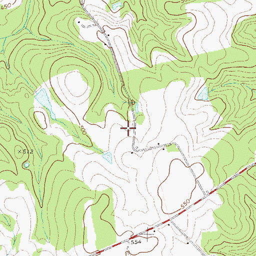 Topographic Map of Reese Cemetery, GA