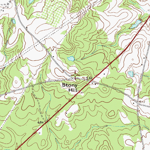 Topographic Map of Shelton Cemetery, GA