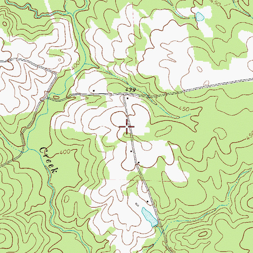Topographic Map of Shurley Cemetery, GA