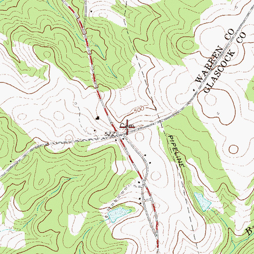 Topographic Map of Swint Cemetery, GA