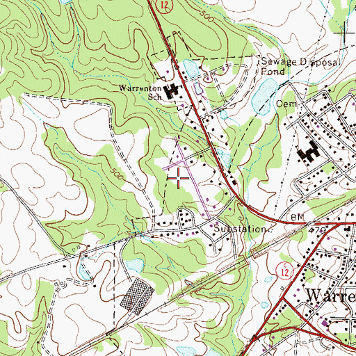 Topographic Map of Warren County, GA