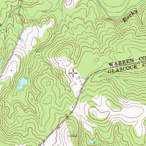 Topographic Map of Williford Cemetery, GA