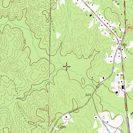 Topographic Map of Adams Mill (historical), GA