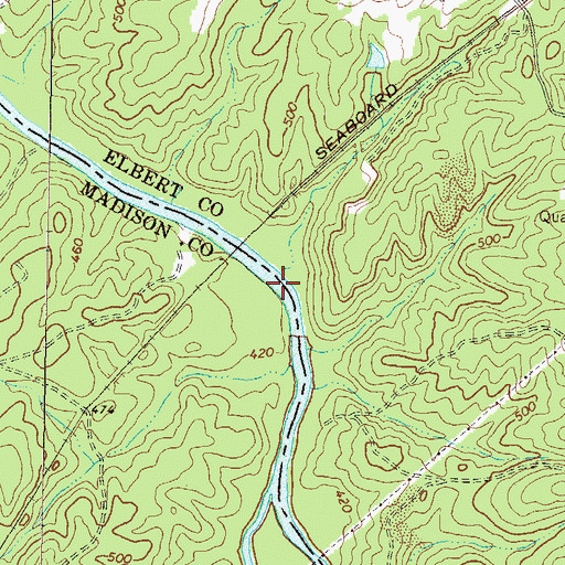 Topographic Map of Detwiler Ferry (historical), GA