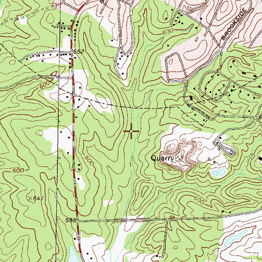 Topographic Map of Elbert County Courthouse, GA