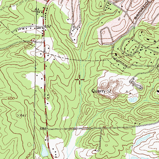 Topographic Map of Elbert County Jail, GA