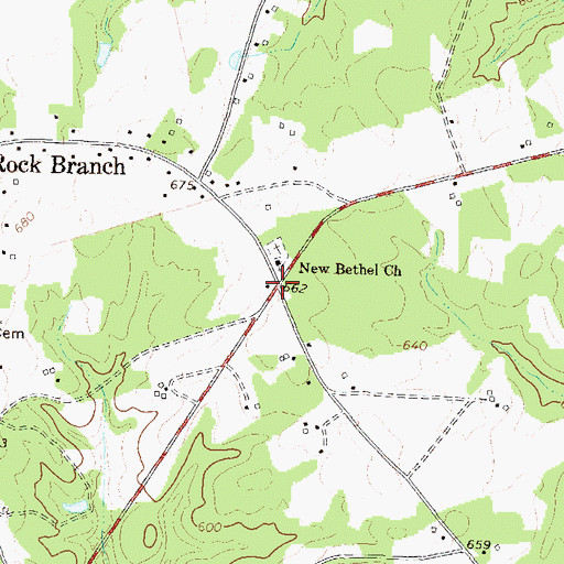 Topographic Map of Fains Store, GA