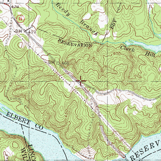 Topographic Map of Huguenot (historical), GA