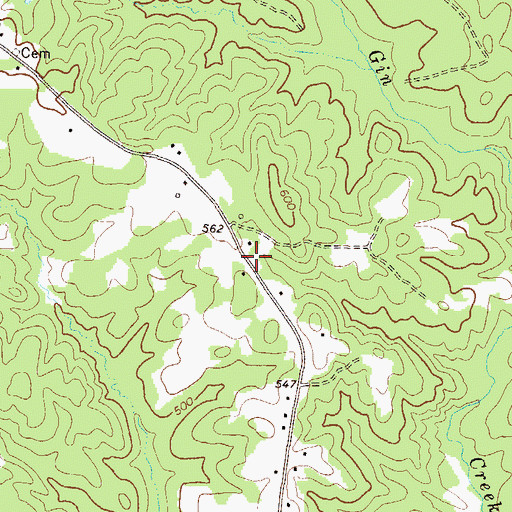 Topographic Map of Indian Hill Church (historical), GA