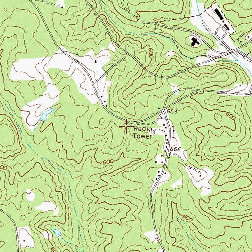 Topographic Map of Kingdom Hall, GA