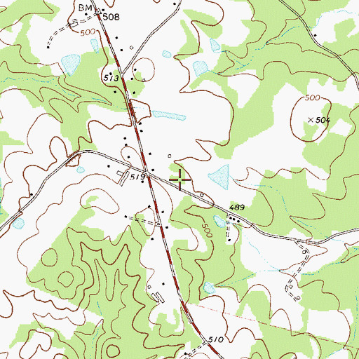 Topographic Map of Morrison Chapel (historical), GA