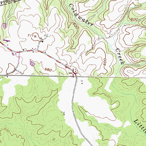 Topographic Map of Mount Hebron Church (historical), GA