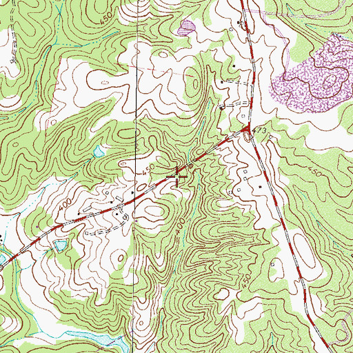 Topographic Map of Petersburg School (historical), GA