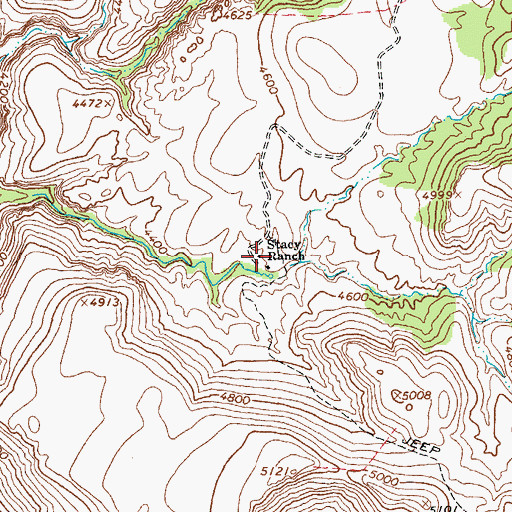 Topographic Map of Stacy Ranch, AZ